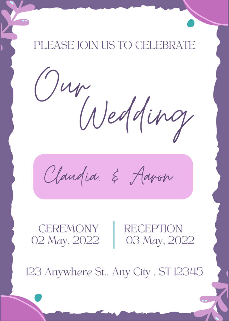Light Grayish Orange Aesthetic Wedding Invitation (3)