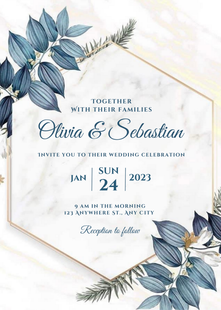 Light Grayish Orange Aesthetic Wedding Invitation